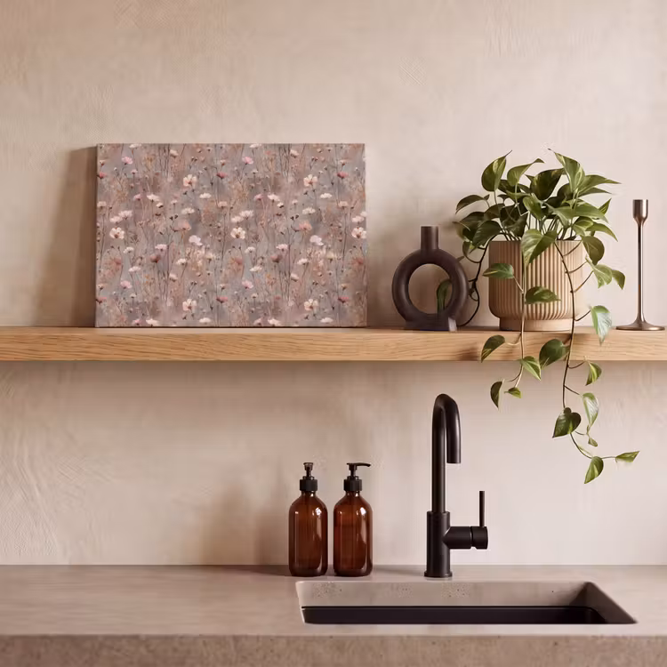 Canvas schilderij - Bloemen - Wild - Pastel — 3