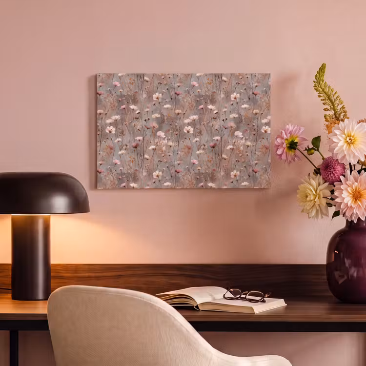 Canvas schilderij - Bloemen - Wild - Pastel — 4