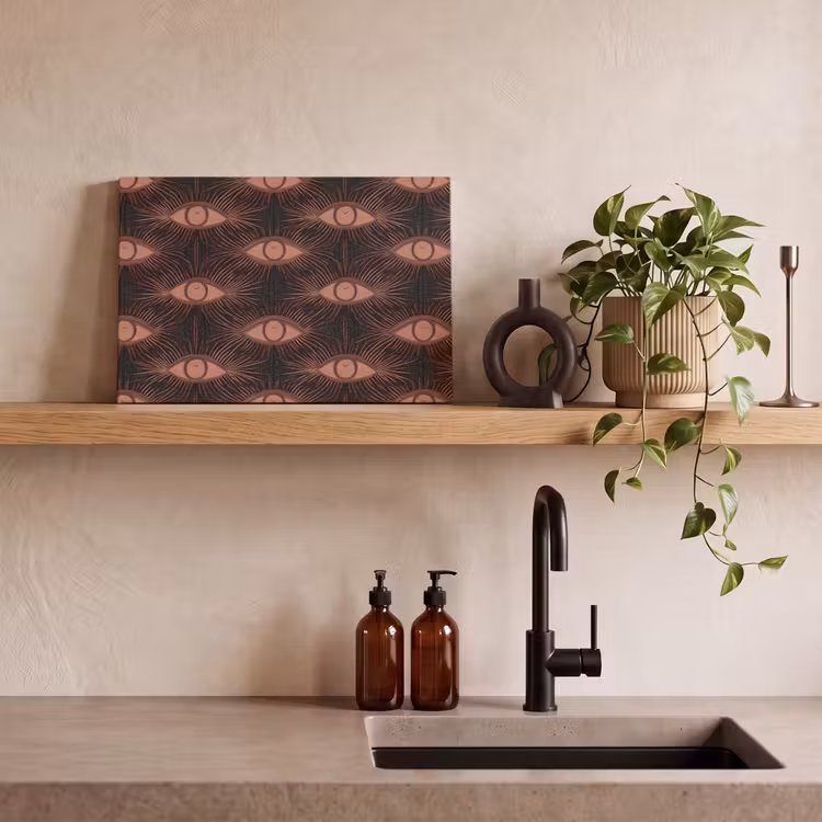 Canvas schilderij - Boheems - Oog - Bruin — 3