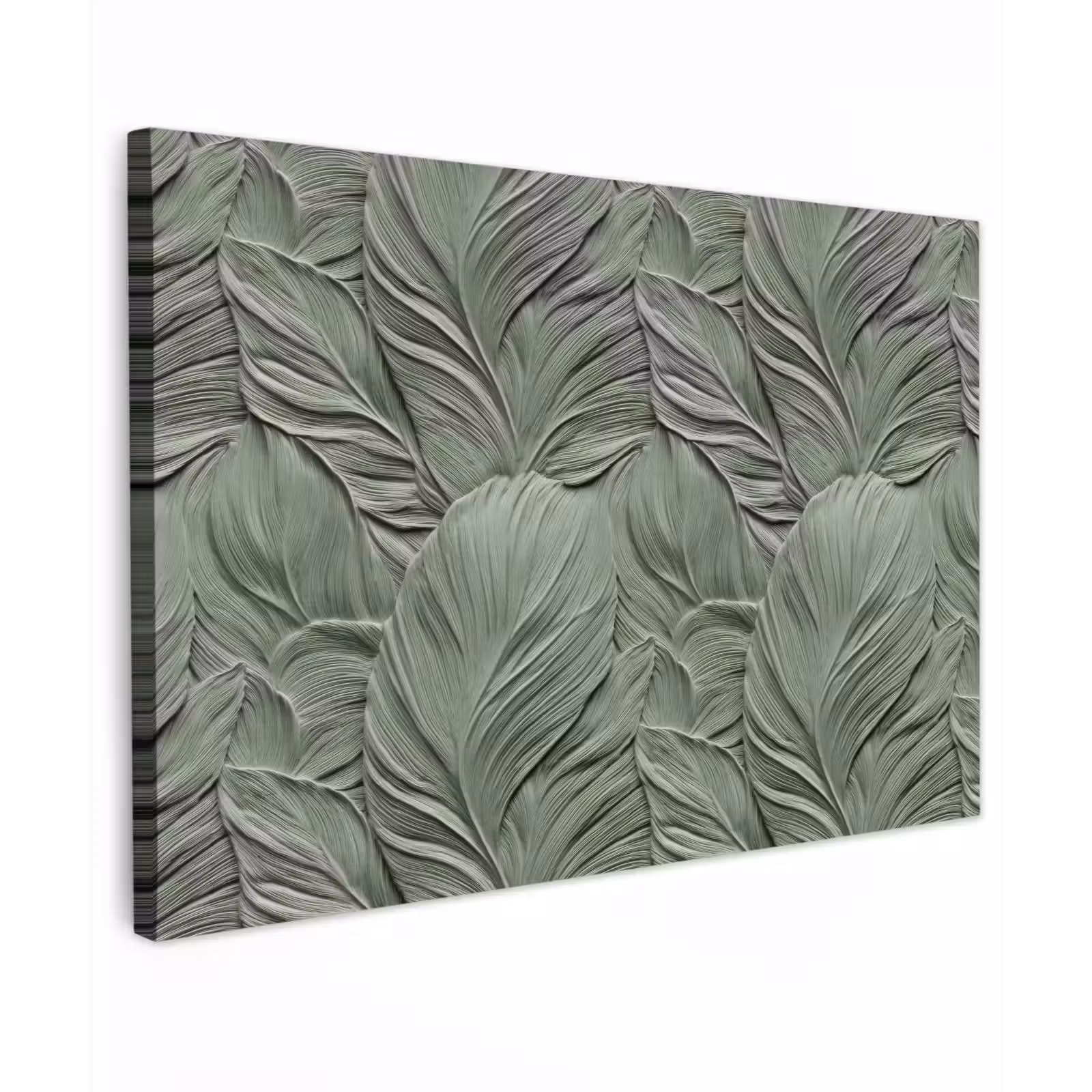 Canvas schilderij - Bladeren - Textuur - Groen — 1