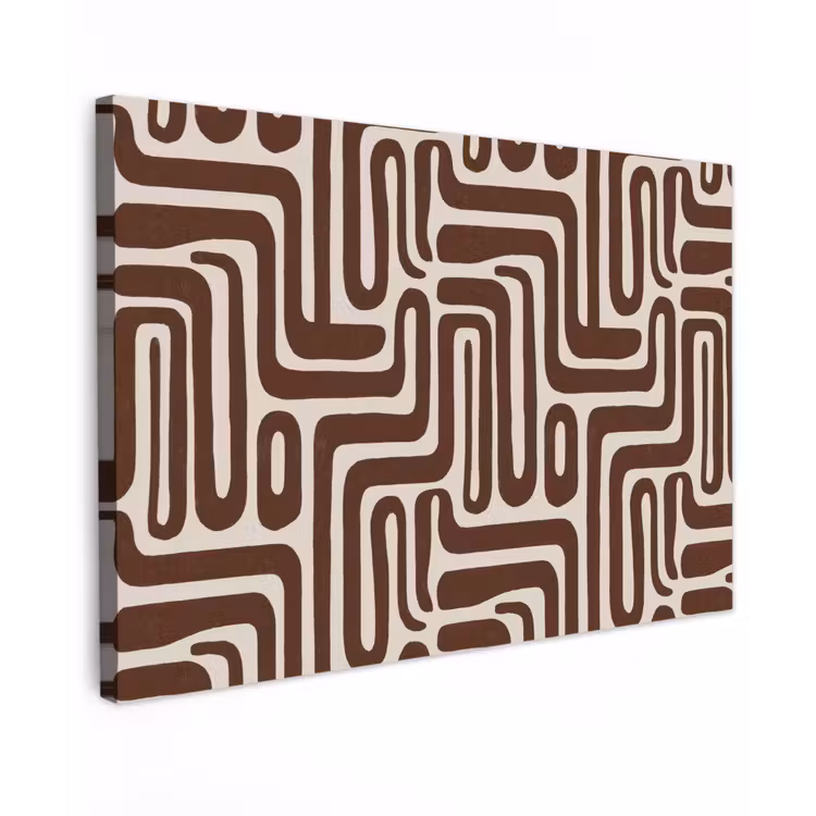 Canvas schilderij - Abstract - Patroon - Bruin — 1
