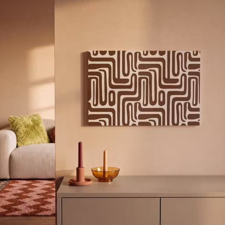 Canvas schilderij - Abstract - Patroon - Bruin — 2