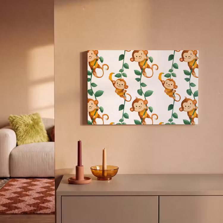 Canvas schilderij - Apen - Lianen - Kleurrijk — 2