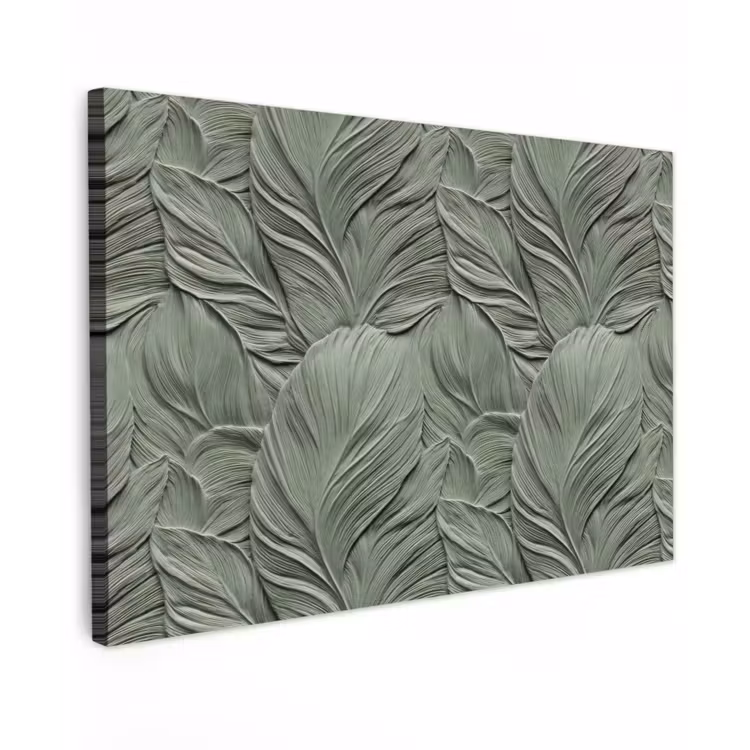 Canvas schilderij - Bladeren - Textuur - Groen — 1