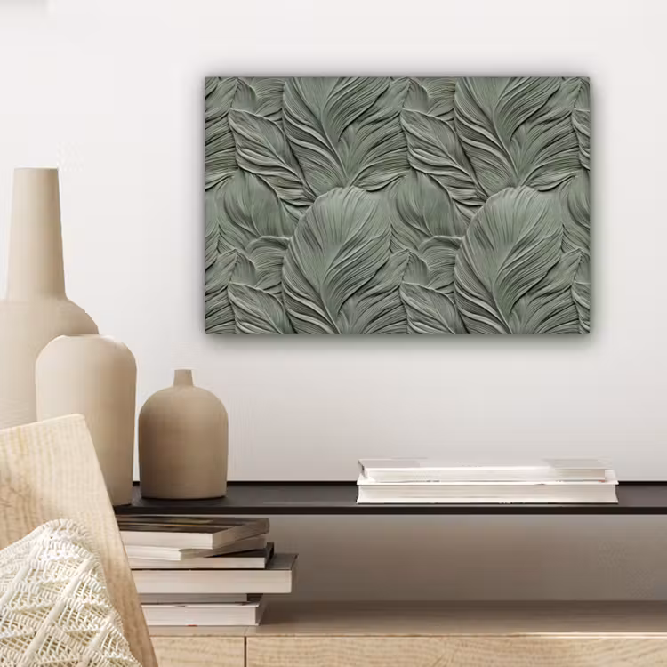 Canvas schilderij - Bladeren - Textuur - Groen — 5