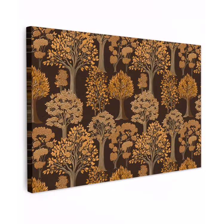 Canvas schilderij - Bomen - Patroon - Bruin — 1