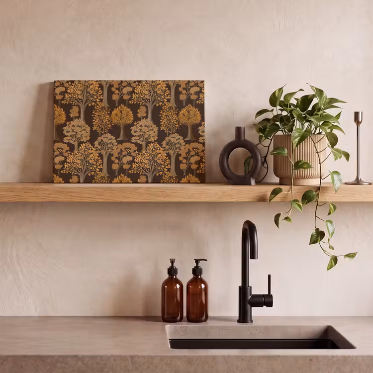 Canvas schilderij - Bomen - Patroon - Bruin — 3