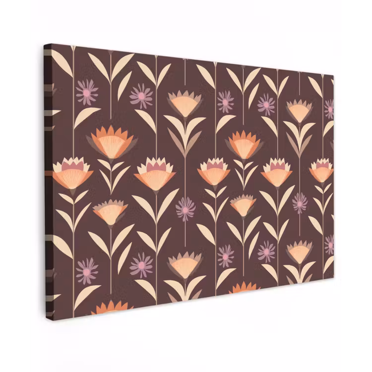 Canvas schilderij - Elegant - Retro - Bruin — 1