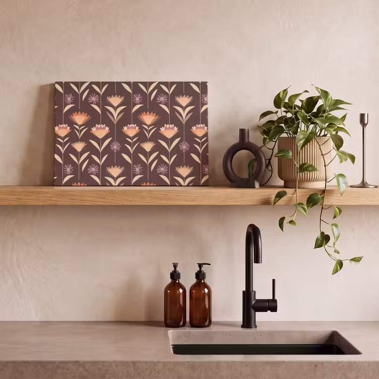 Canvas schilderij - Elegant - Retro - Bruin — 3