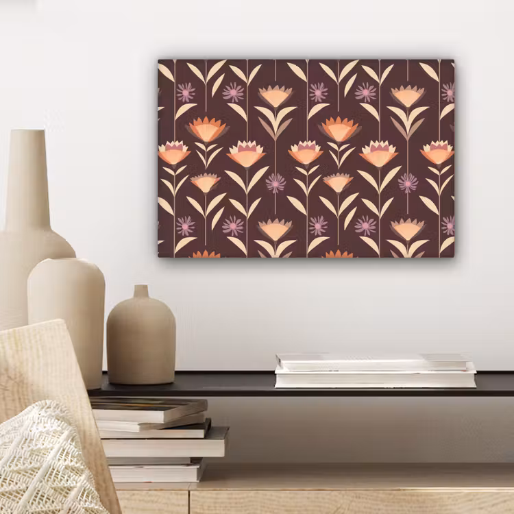 Canvas schilderij - Elegant - Retro - Bruin — 5