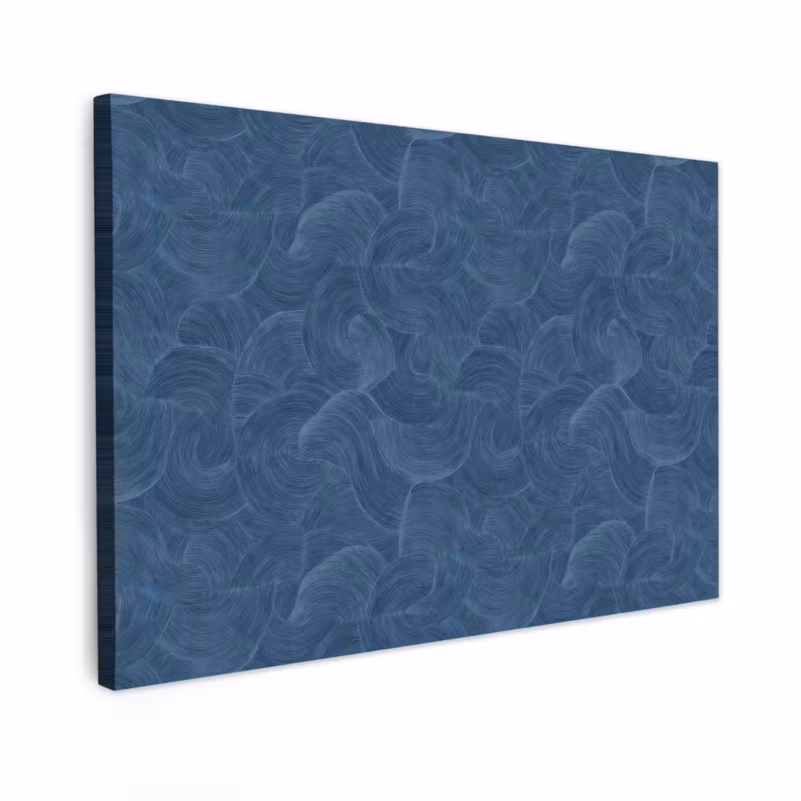 Canvas schilderij - Golven - Textuur - Patroon - Blauw — 1