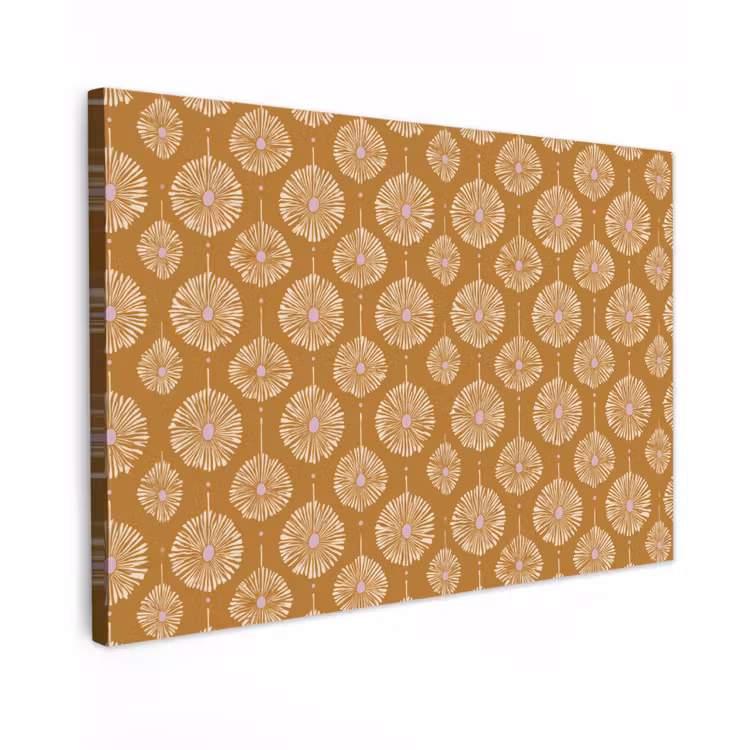 Canvas schilderij - Bloemen - Modern - Oker — 1