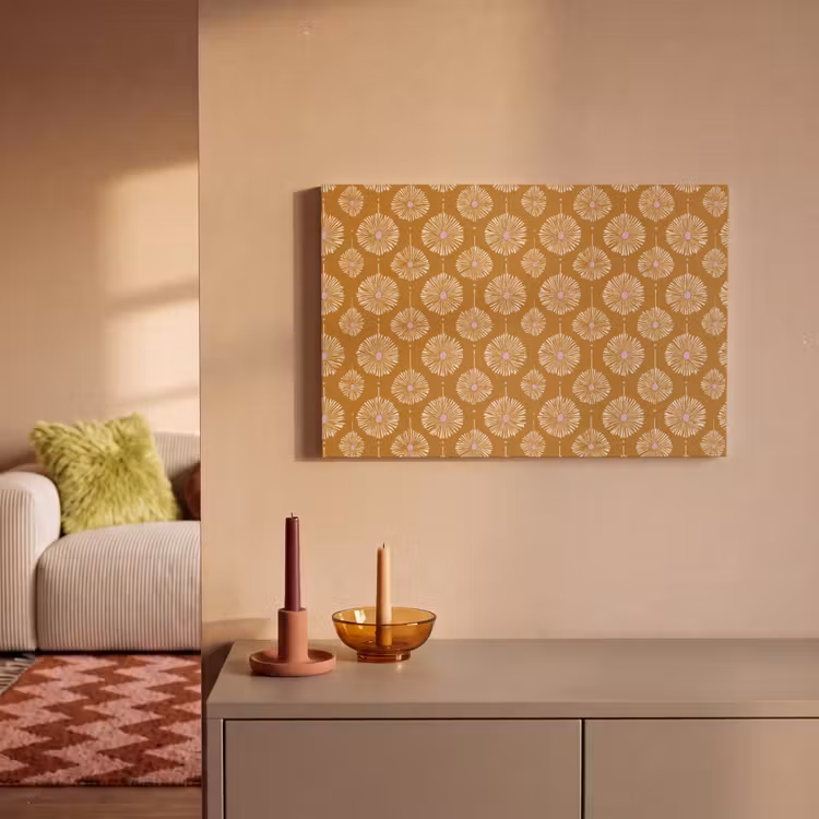 Canvas schilderij - Bloemen - Modern - Oker — 2