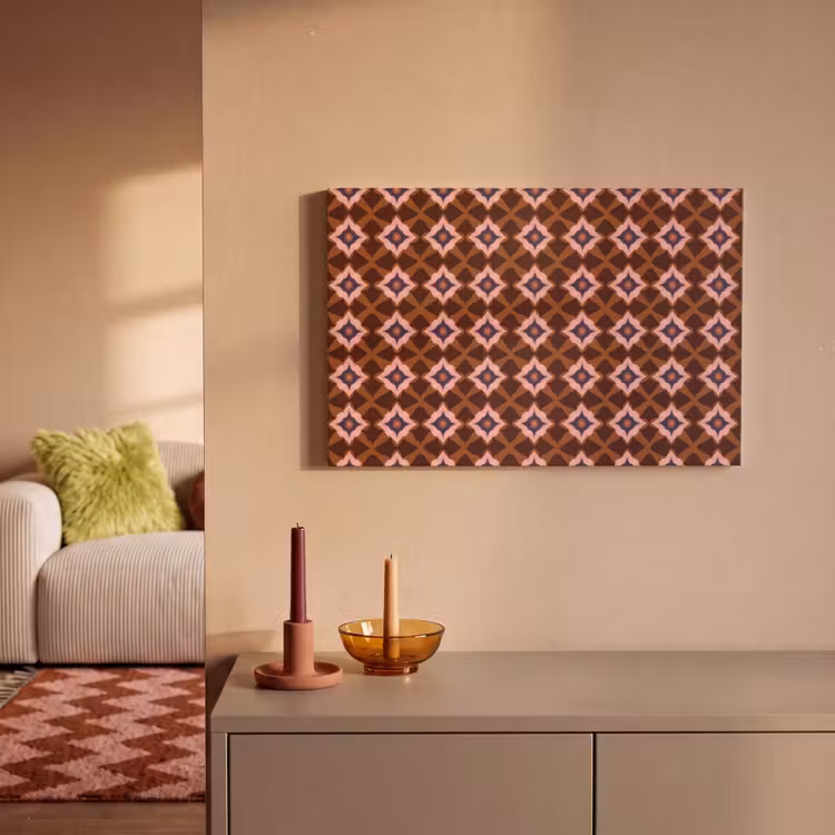 Canvas schilderij - Geometrisch - Sierlijk - Bruin — 2