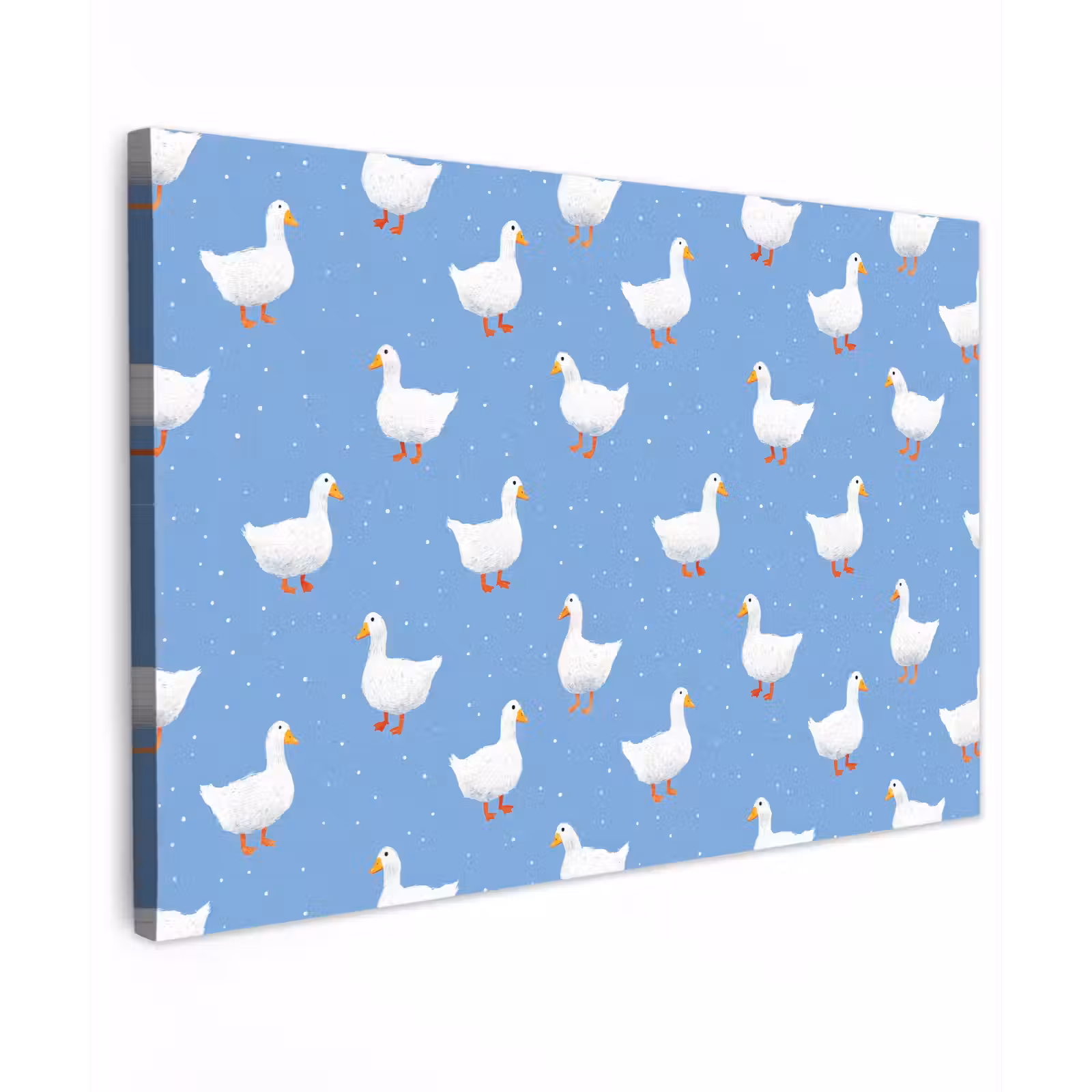 Canvas schilderij - Ganzen - Elegant - Blauw — 1