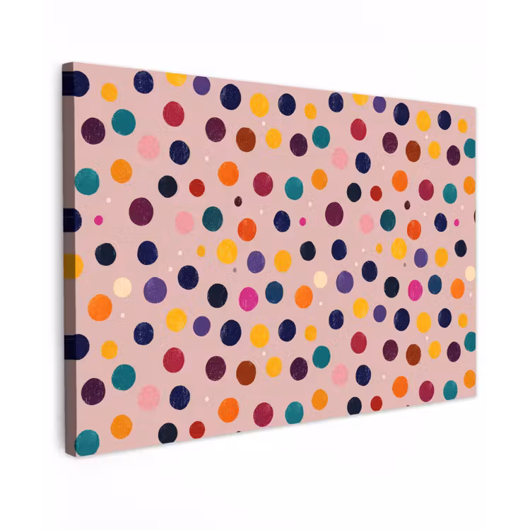 Canvas schilderij - Cirkels - Patroon - Kleurrijk — 1