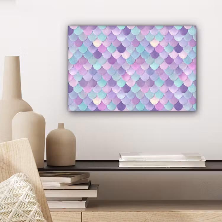 Canvas schilderij - Dromerig - Zeemeermin - Pastel — 5