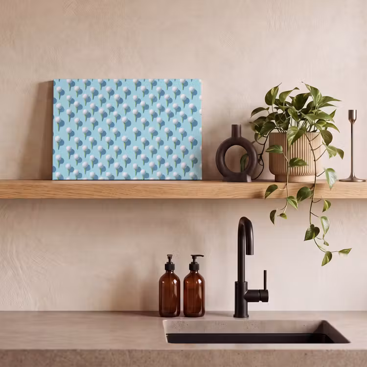 Canvas schilderij - Golf - Ballen - Blauw — 3