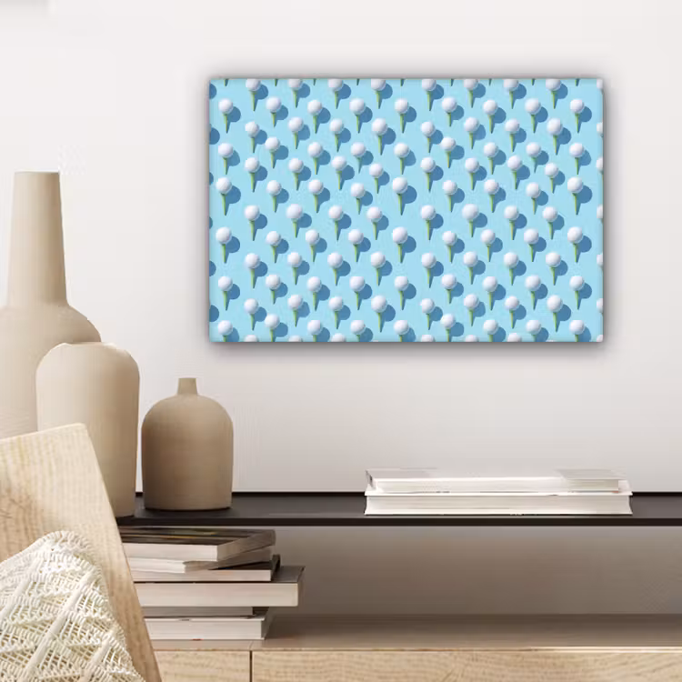 Canvas schilderij - Golf - Ballen - Blauw — 5