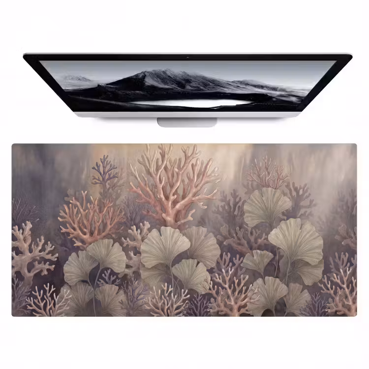 Bureau onderlegger - Plant - Bladeren - Zee - Illustratie - Groen — 1