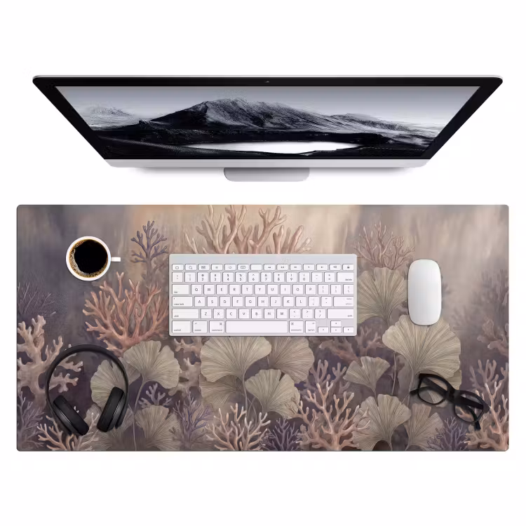 Bureau onderlegger - Plant - Bladeren - Zee - Illustratie - Groen — 4