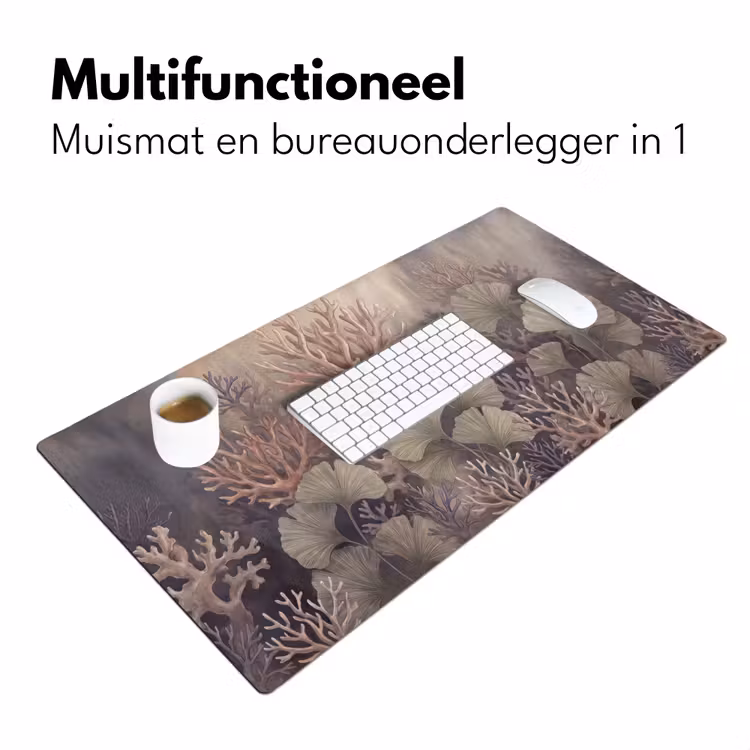 Bureau onderlegger - Plant - Bladeren - Zee - Illustratie - Groen — 7