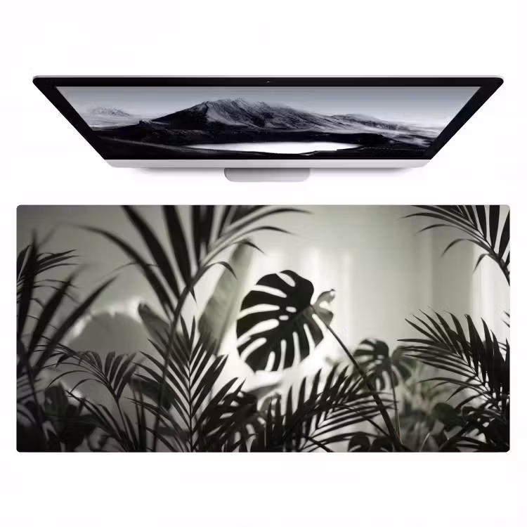 Bureau onderlegger - Planten - Bladeren - Natuur - Minimalistisch - Groen — 1