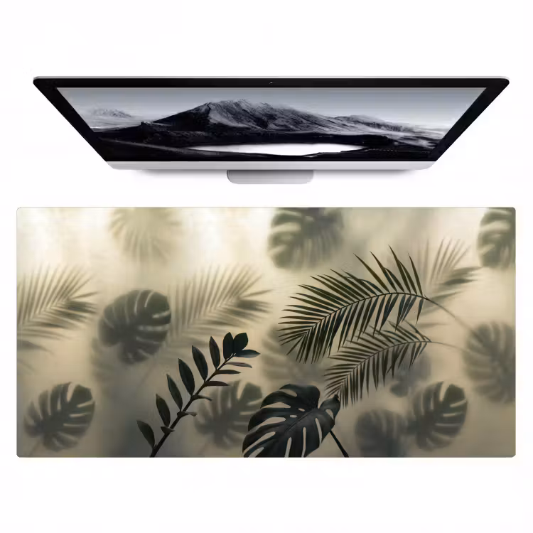 Bureau onderlegger - Planten - Bladeren - Schaduwen - Groen - Modern — 1