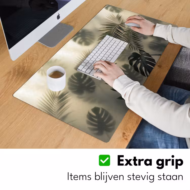 Bureau onderlegger - Planten - Bladeren - Schaduwen - Groen - Modern — 6