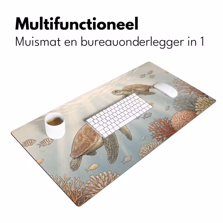 Bureau onderlegger - Schildpad - Onderwater - Natuur - Illustratie — 7