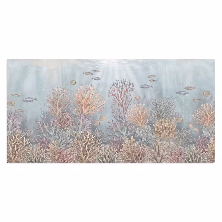 Bureau onderlegger - Vis - Koraal - Oceaan - Illustratie - Onderwater — 2