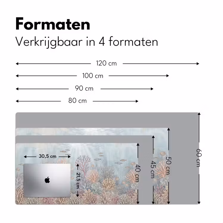 Bureau onderlegger - Vis - Koraal - Oceaan - Illustratie - Onderwater — 8