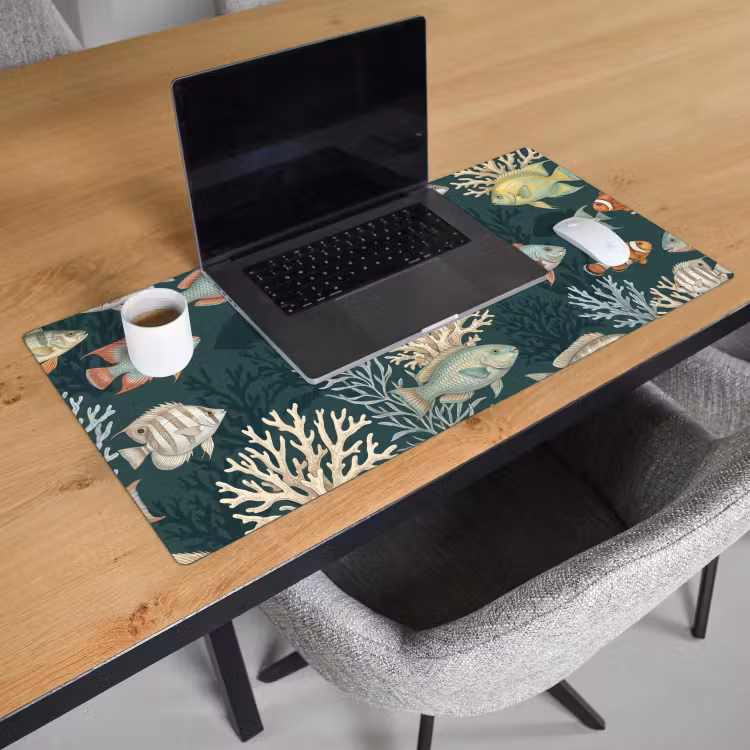 Bureau onderlegger - Vis - Koraal - Onderwater - Illustratie — 3