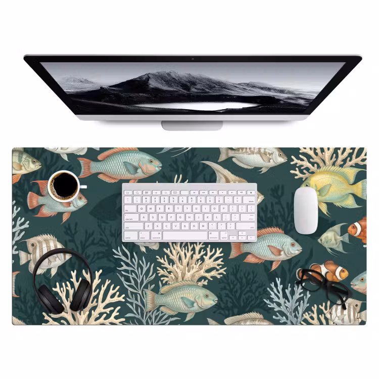 Bureau onderlegger - Vis - Koraal - Onderwater - Illustratie — 4