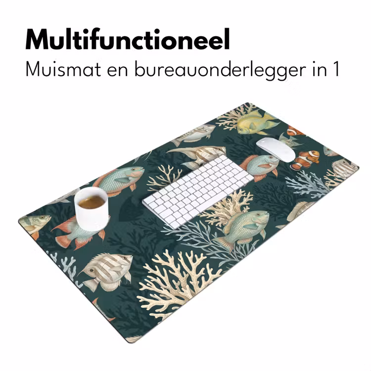 Bureau onderlegger - Vis - Koraal - Onderwater - Illustratie — 7