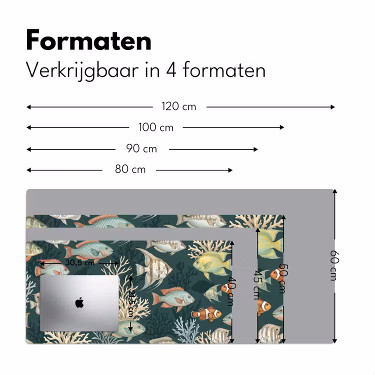 Bureau onderlegger - Vis - Koraal - Onderwater - Illustratie — 8