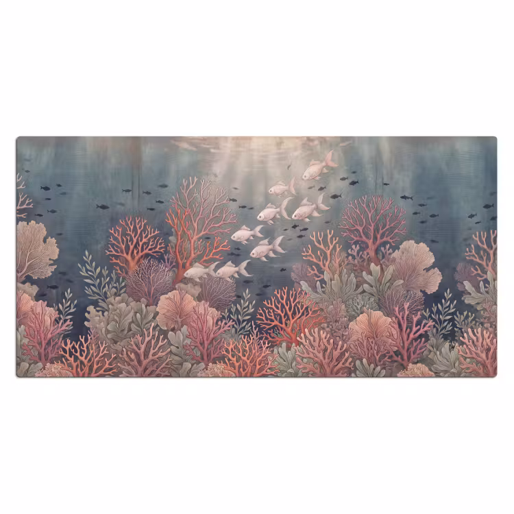 Bureau onderlegger - Vis - Koraal - Onderwater - Illustratie - Vintage — 2