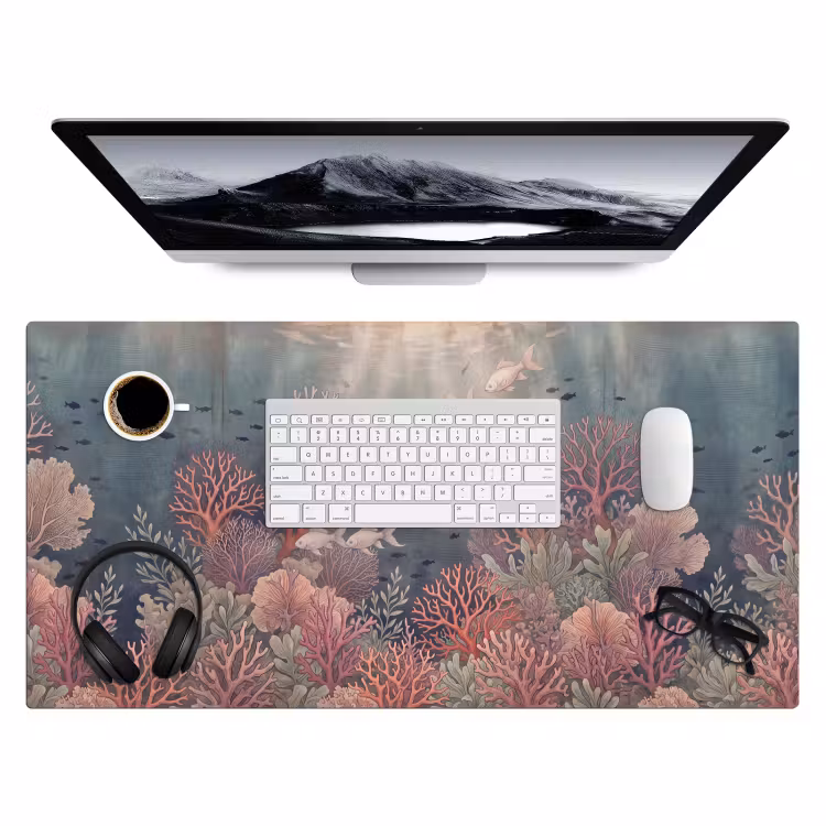 Bureau onderlegger - Vis - Koraal - Onderwater - Illustratie - Vintage — 4