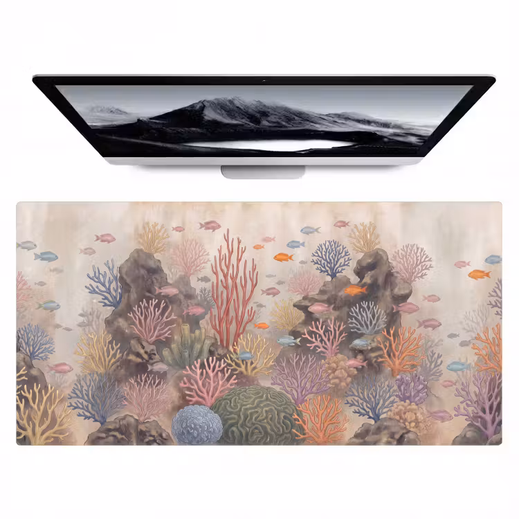 Bureau onderlegger - Vis - Koraalrif - Onderwaterwereld - Illustratie — 1