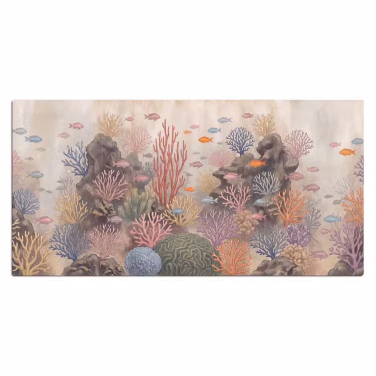 Bureau onderlegger - Vis - Koraalrif - Onderwaterwereld - Illustratie — 2
