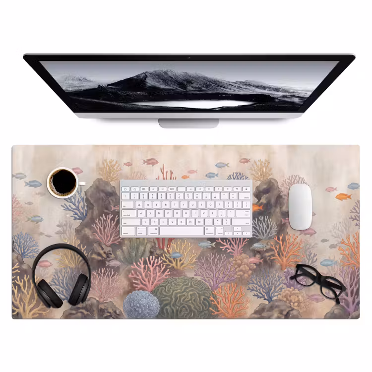 Bureau onderlegger - Vis - Koraalrif - Onderwaterwereld - Illustratie — 4