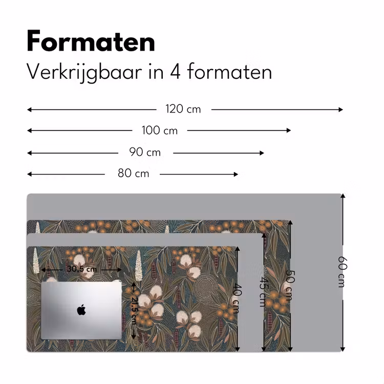 Bureau onderlegger - Vogel - Bladeren - Natuur - Illustratie - Groen — 8