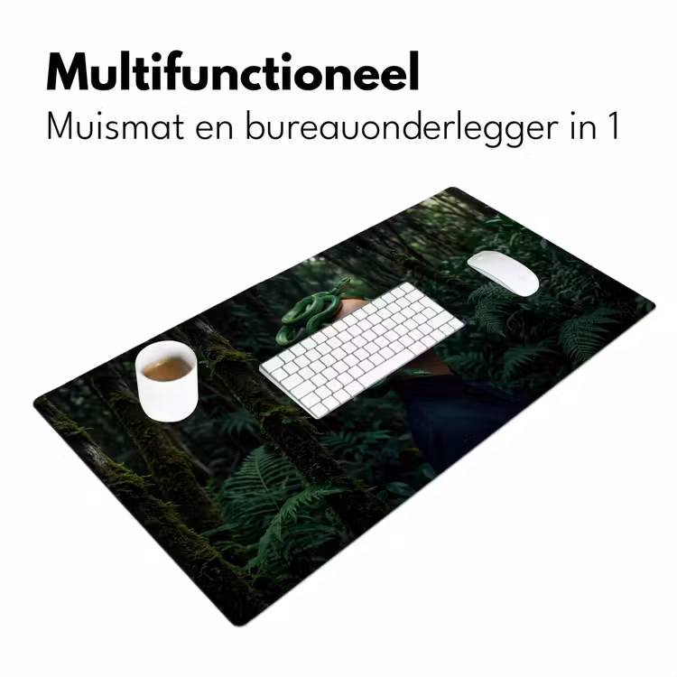 Bureau onderlegger - Vrouw - Slang - Natuur - Mystiek - Groen — 7