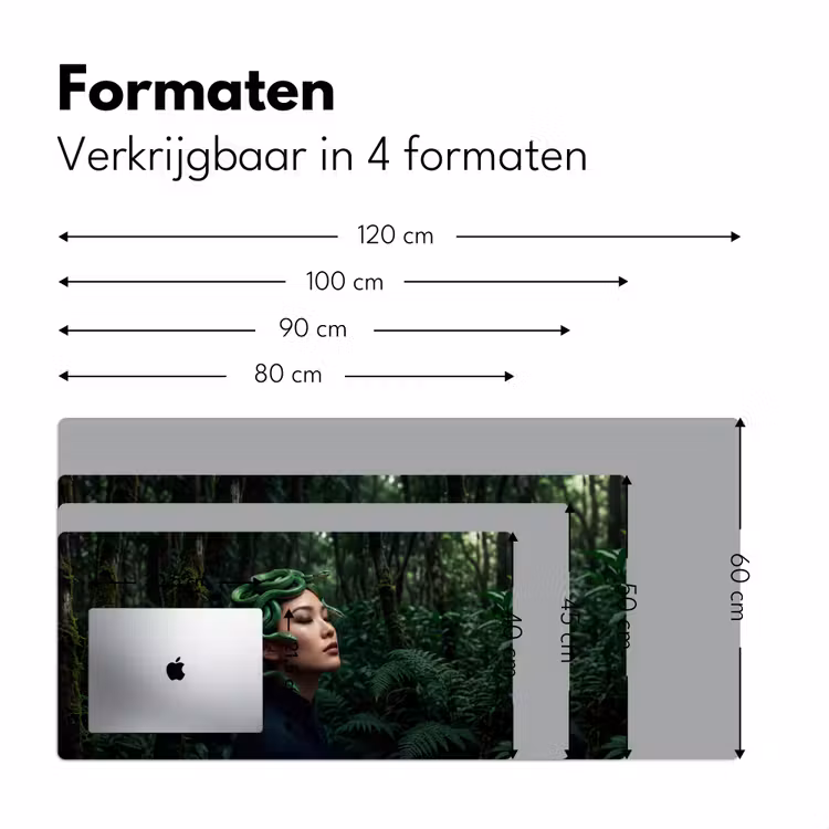Bureau onderlegger - Vrouw - Slang - Natuur - Mystiek - Groen — 8