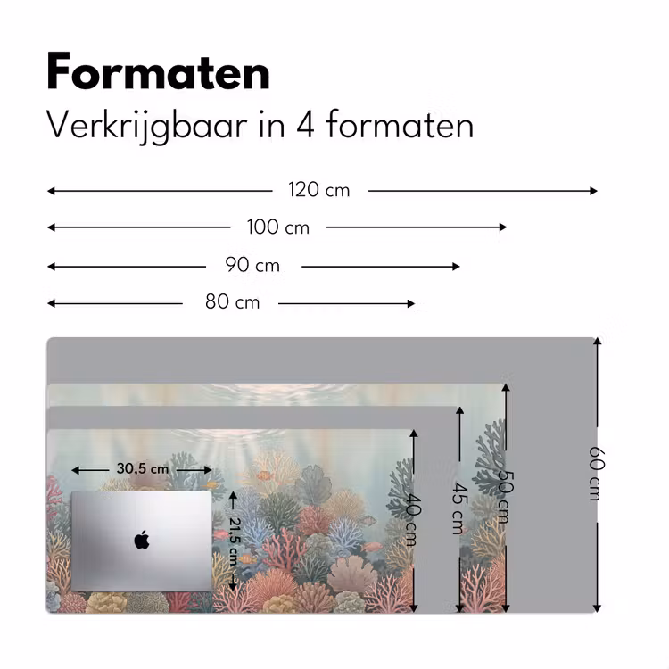 Bureau onderlegger - Zee - Koraal - Vis - Natuur - Kleurrijk — 8