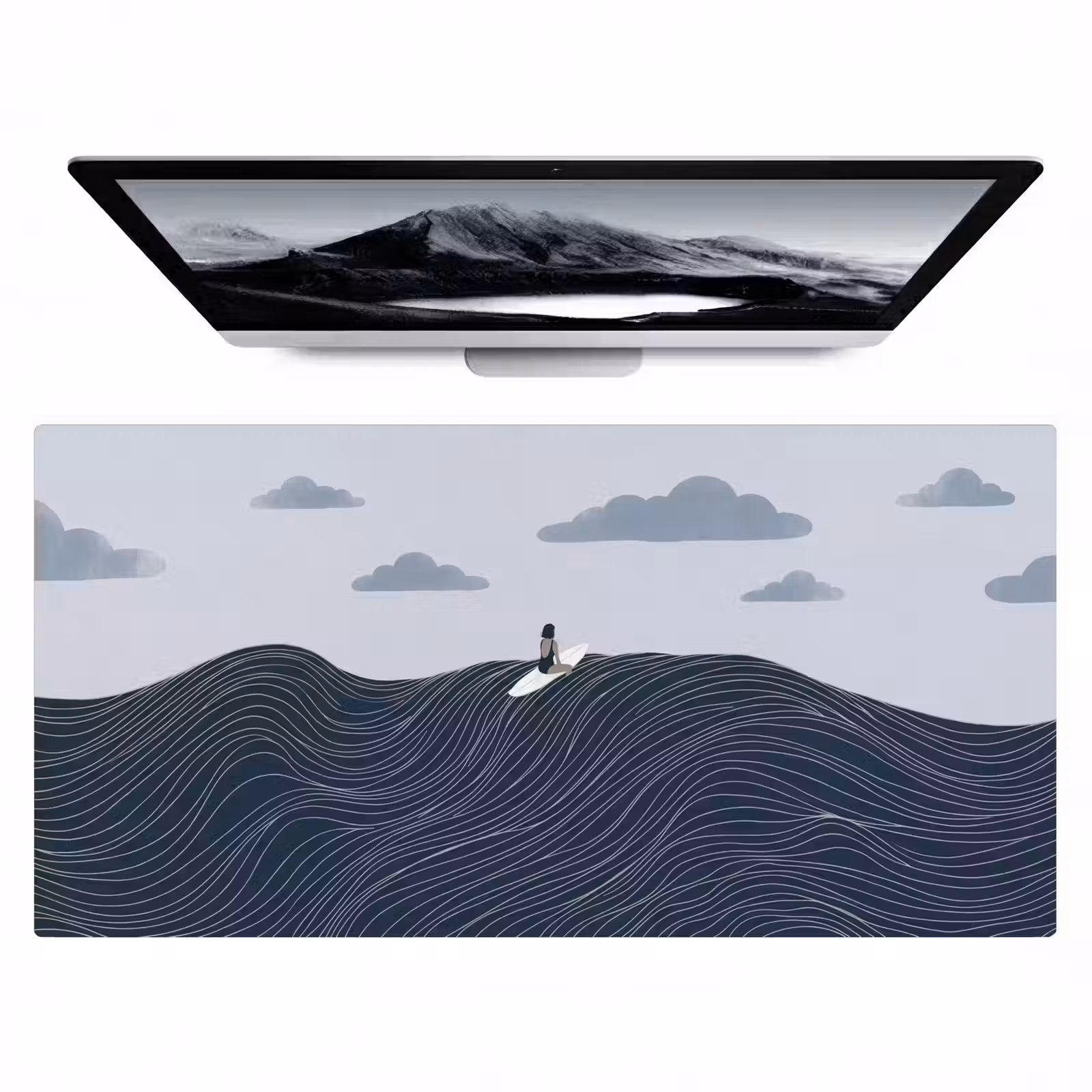 Bureau onderlegger - Persoon - Surfen - Oceaan - Natuur - Modern — 1