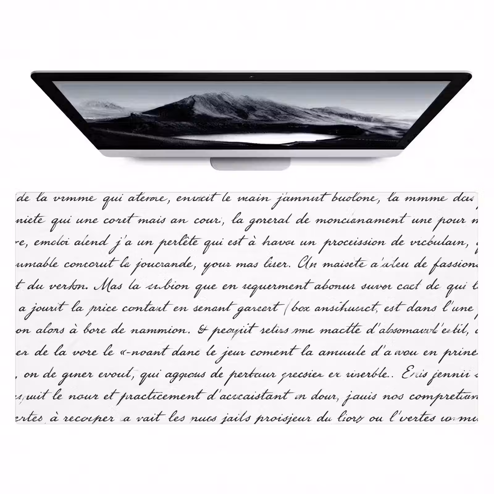 Bureau onderlegger - Tekst - Handschrift - Klassiek - ZwartWit — 1