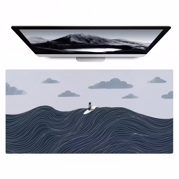 Bureau onderlegger - Persoon - Surfen - Oceaan - Natuur - Modern — 1