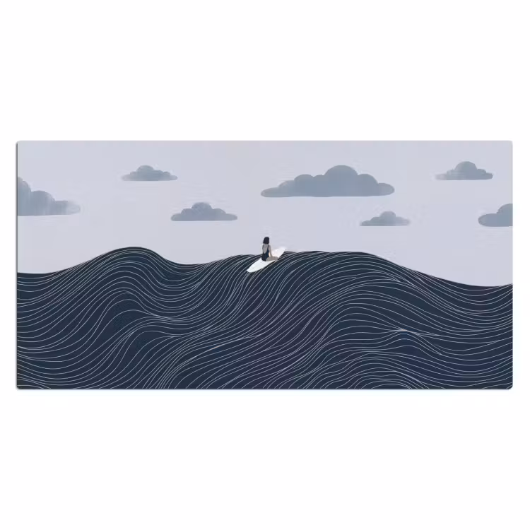 Bureau onderlegger - Persoon - Surfen - Oceaan - Natuur - Modern — 2