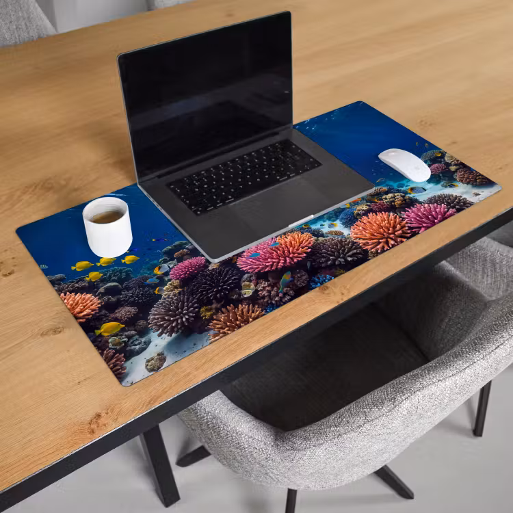 Bureau onderlegger - Schildpad - Koraalrif - Oceaan - Dieren - Blauw — 3